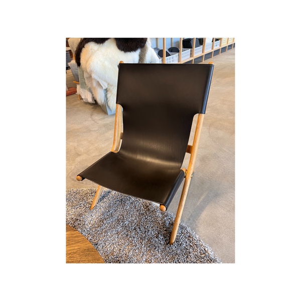 Udstillingsmodel saxe chair olieret eg, sort læder