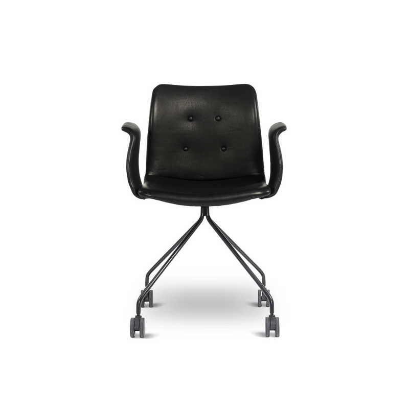 Bent Hansen Primum Chair w/ arms Castors black frame